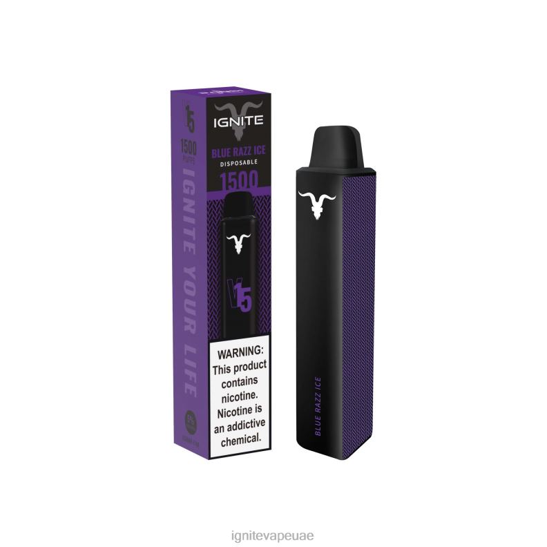 IGNITE V15 قلم vape Ignite Vape Dubai Price الجليد الأزرق L02XV107