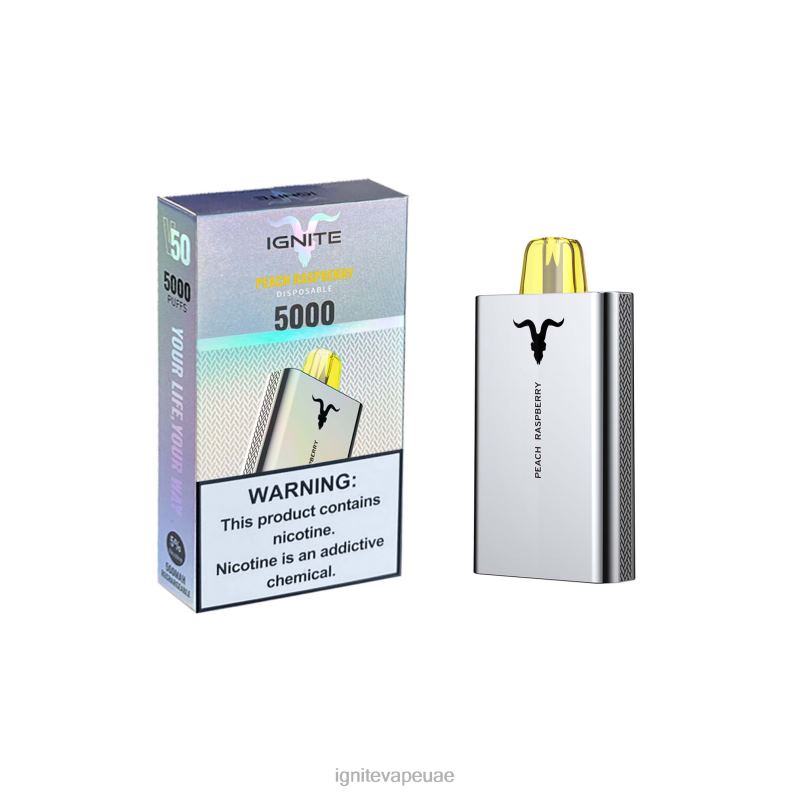 IGNITE V50 قلم vape Ignite Vape Shop توت الخوخ L02XV159